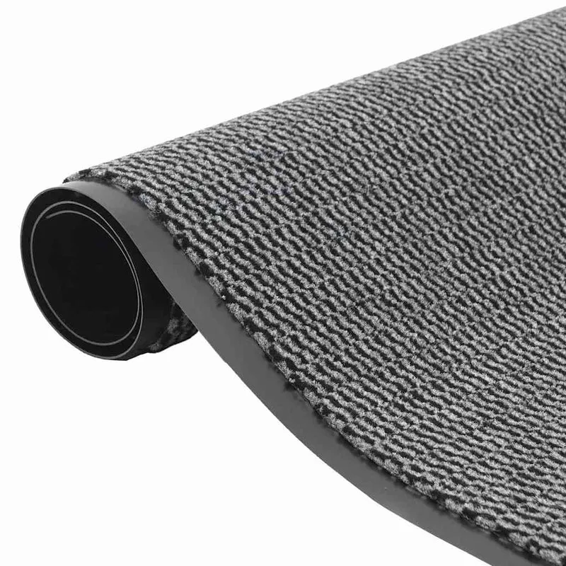 Paillasson flexible antidérapant intérieur extérieur 60 x 150 cm en polypropylène anthracite 02_0058095