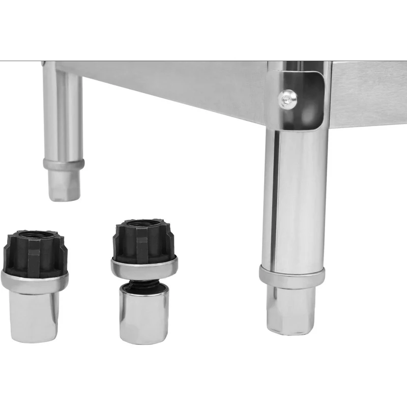 Table de travail cuisine professionnelle acier inox 120 x 70 cm avec dosseret capacité de 115 kg 14_0003656