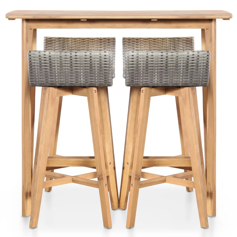 Mobilier à dîner d'extérieur 5 pièces bois d'acacia solide 02_0014652