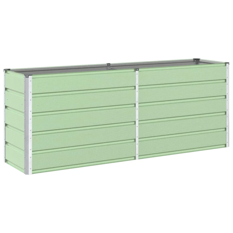 Jardinière moderne en acier galvanisé 480 x 50 x 45 cm design industriel extérieur en acier vert pastel 02_0059278
