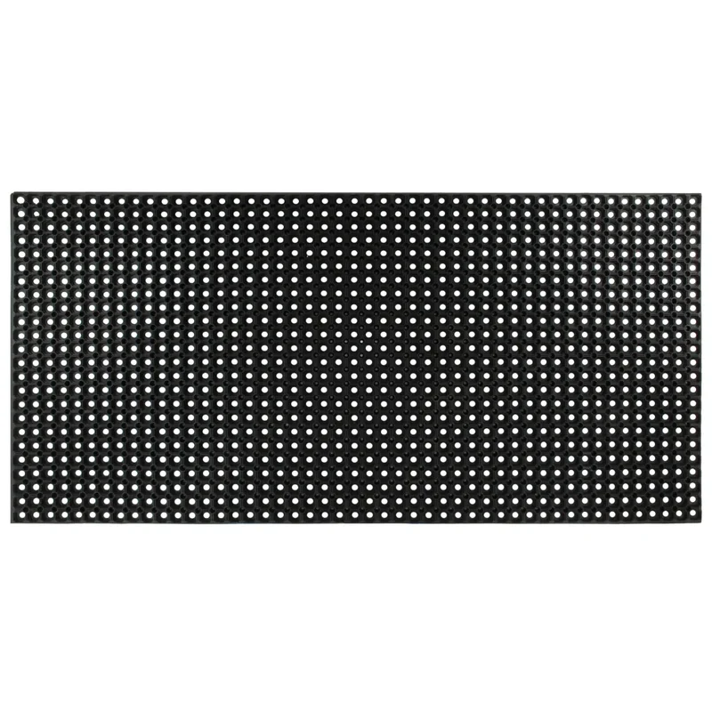 Tapis caoutchouc intérieur extérieur 100 x 150 cm antidérapant résistant aux intempéries en caoutchouc noir 02_0046305