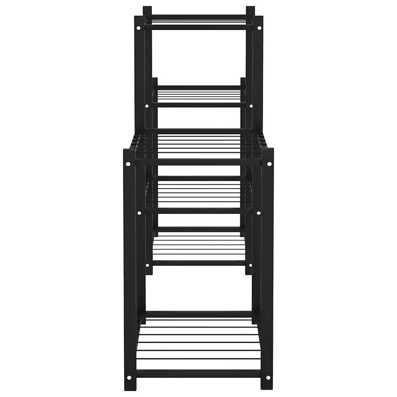 Jardinière support à fleurs pratique 83 x 25 x 60 cm en fer noir 02_0047091