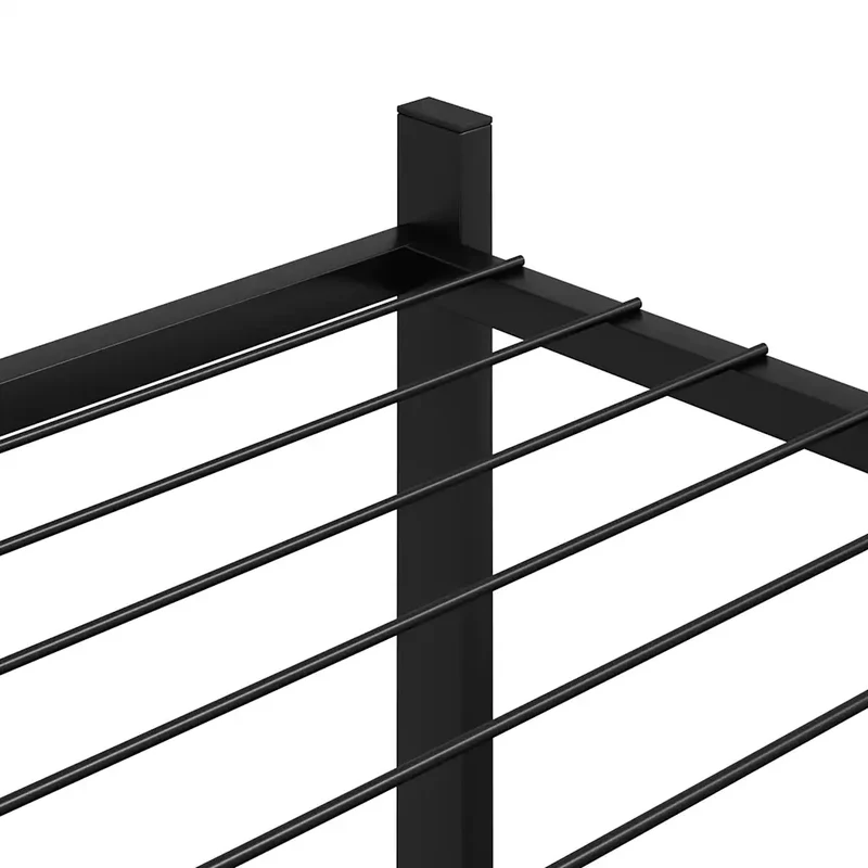 Jardinière support à fleurs pratique 83 x 25 x 60 cm en fer noir 02_0047091