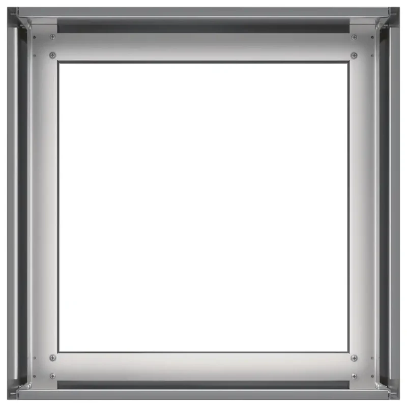 Jardinière carrée moderne pour jardin balcon terrasse 40 x 40 x 30 cm en acier galvanisé gris 02_0051580