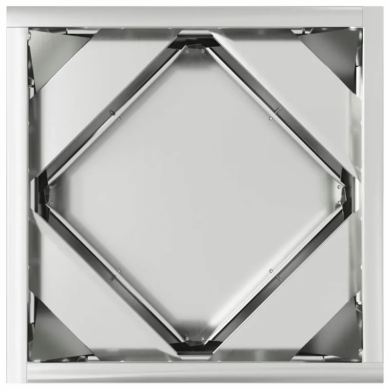 Lot de 2 jardinières modernes pour extérieur 30 x 30 x 30 cm avec design épuré en acier galvanisé argent 02_0053059