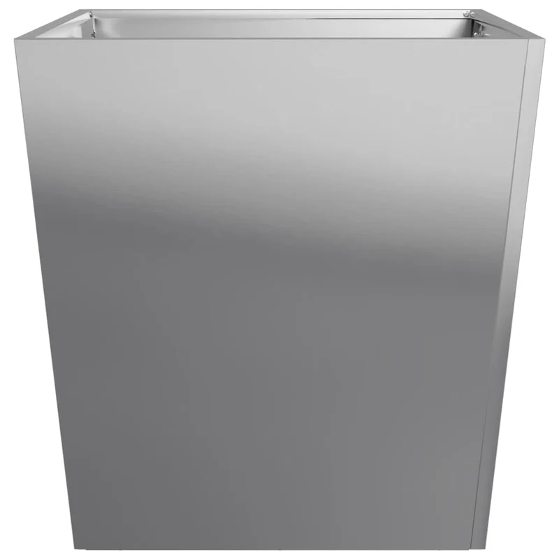 Jardinière bac lit surélevé plantes fleurs jardin terrasses lot de 2 50 x 50 x 50 cm acier galvanisé gris 02_0038992