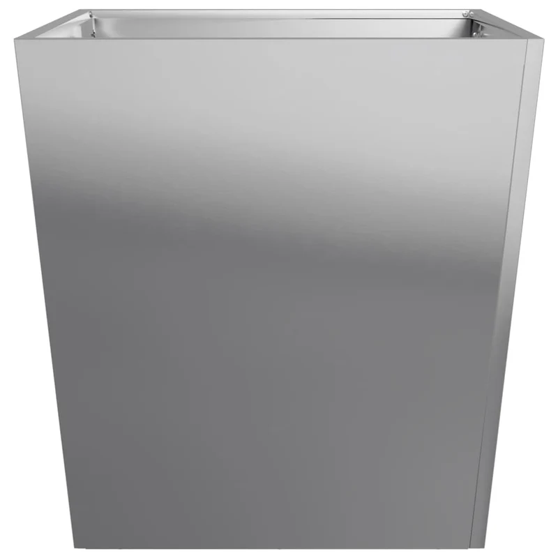 Jardinière bac lit surélevé plantes fleurs jardin terrasses lot de 2 50 x 50 x 50 cm acier galvanisé gris 02_0038992