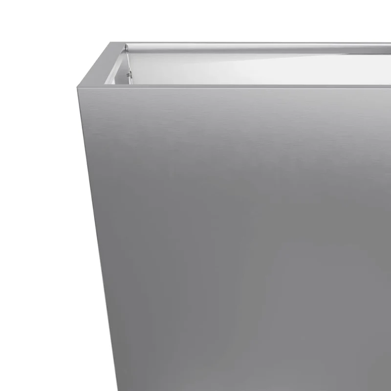 Jardinière bac lit surélevé plantes fleurs jardin terrasses lot de 2 50 x 50 x 50 cm acier galvanisé gris 02_0038992