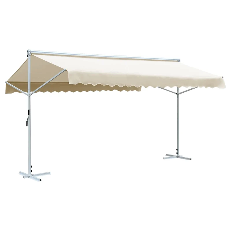 Auvent sur pied 600 x 300 cm crème 02_0007483