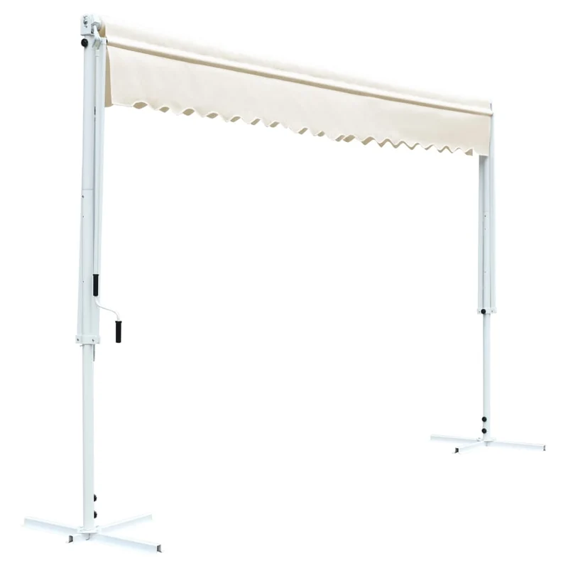 Auvent sur pied 600 x 300 cm crème 02_0007483
