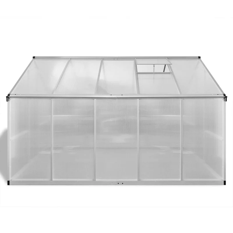 Serre tente abri plante fleur légumes renforcée en aluminium avec cadre de base 7,55 m² Transparent 02_0044662