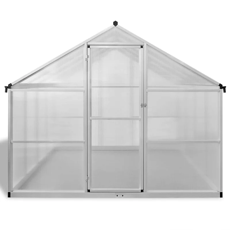 Serre tente abri plante fleur légumes renforcée en aluminium avec cadre de base 9,025 m² Transparent 02_0044663