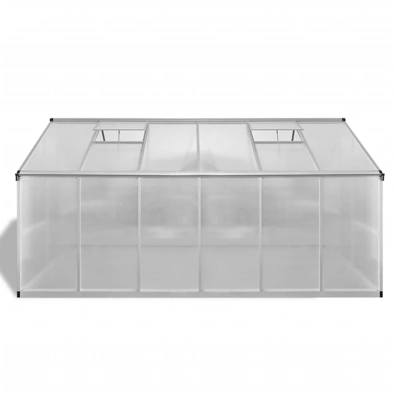 Serre tente abri plante fleur légumes renforcée en aluminium avec cadre de base 9,025 m² Transparent 02_0044663
