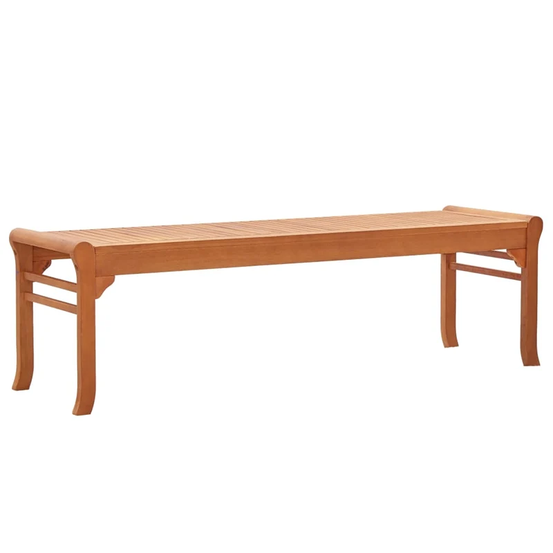 Banc de jardin meuble de patio d'extérieur terrasse 3 places 150 x 44 x 45 cm bois d'eucalyptus solide 02_0011312