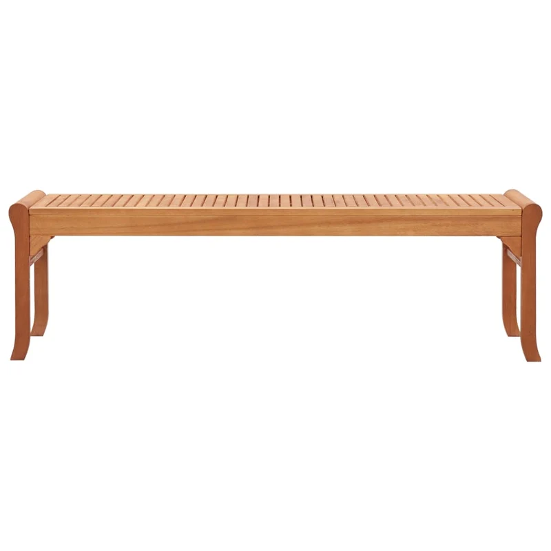 Banc de jardin meuble de patio d'extérieur terrasse 3 places 150 x 44 x 45 cm bois d'eucalyptus solide 02_0011312