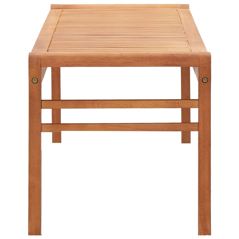 Banc de jardin meuble de patio d'extérieur terrasse 3 places 150 x 44 x 45 cm bois d'eucalyptus solide 02_0011312