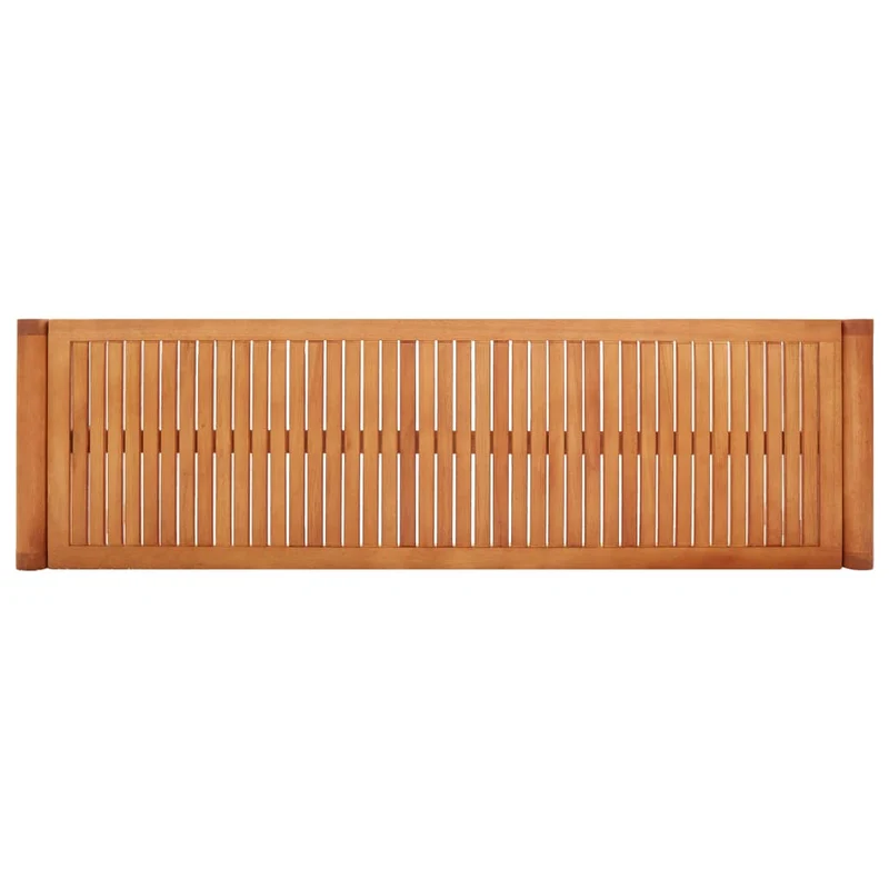 Banc de jardin meuble de patio d'extérieur terrasse 3 places 150 x 44 x 45 cm bois d'eucalyptus solide 02_0011312