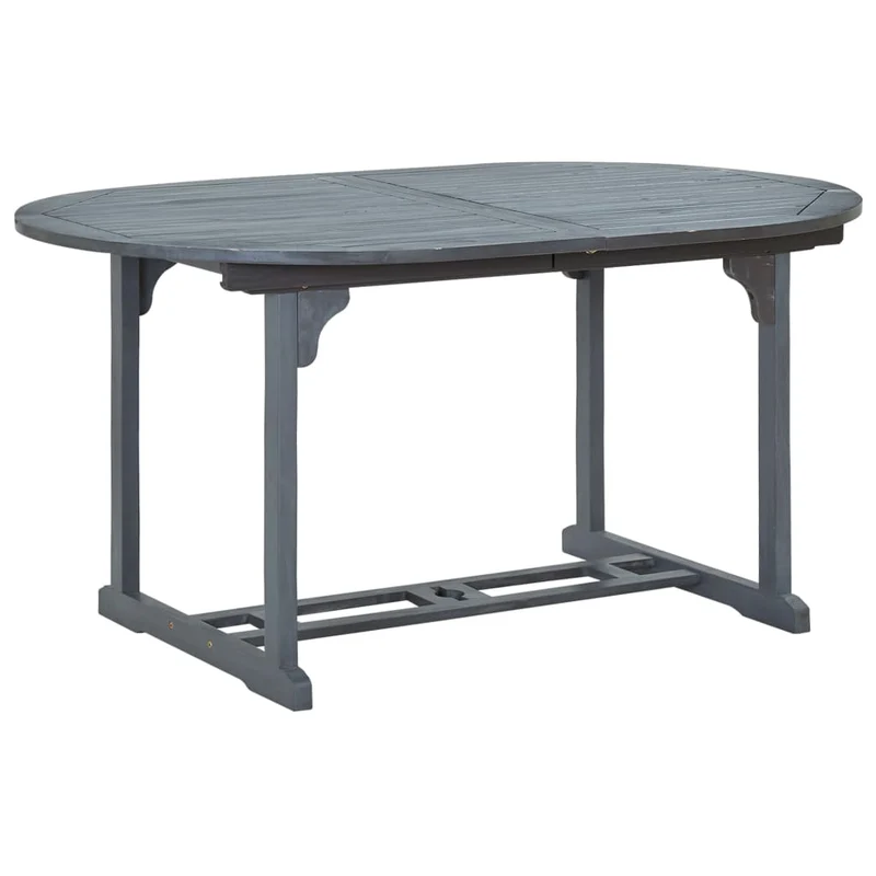 Mobilier à dîner d'extérieur 7 pièces en bois d'acacia solide gris 02_0014677