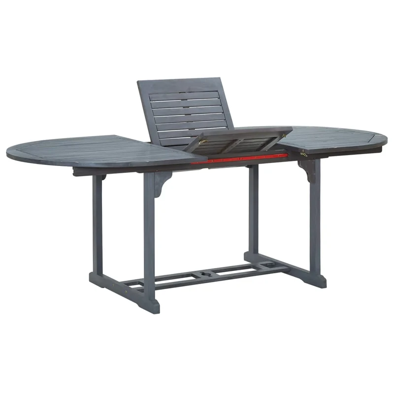 Mobilier à dîner d'extérieur 7 pièces en bois d'acacia solide gris 02_0014677