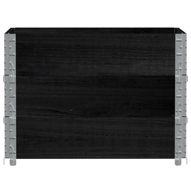 Jardinière bac lit surélevé plantes fleurs terrasse jardin 80 x 60 cm bois massif de pin noir 02_0037886