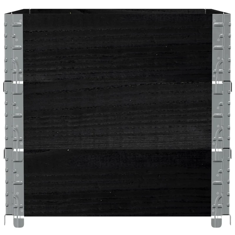Jardinière bac lit surélevé plantes fleurs terrasse jardin 80 x 60 cm bois massif de pin noir 02_0037886