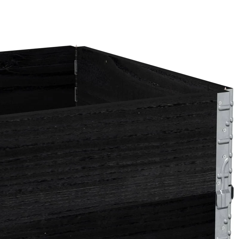 Jardinière bac lit surélevé plantes fleurs terrasse jardin 80 x 60 cm bois massif de pin noir 02_0037886