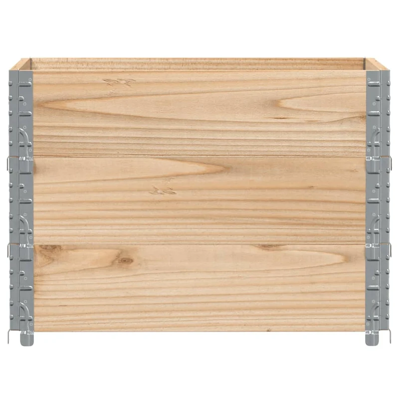 Jardinière bac lit surélevé plantes fleurs terrasse jardin 80 x 60 cm bois de pin massif marron 02_0037875