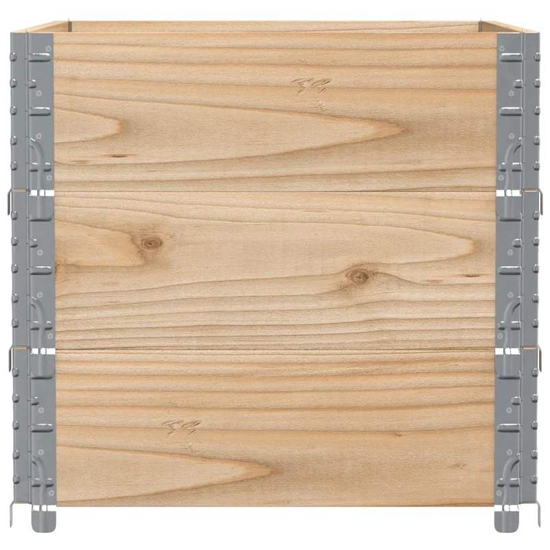 Jardinière bac lit surélevé plantes fleurs terrasse jardin 80 x 60 cm bois de pin massif marron 02_0037875