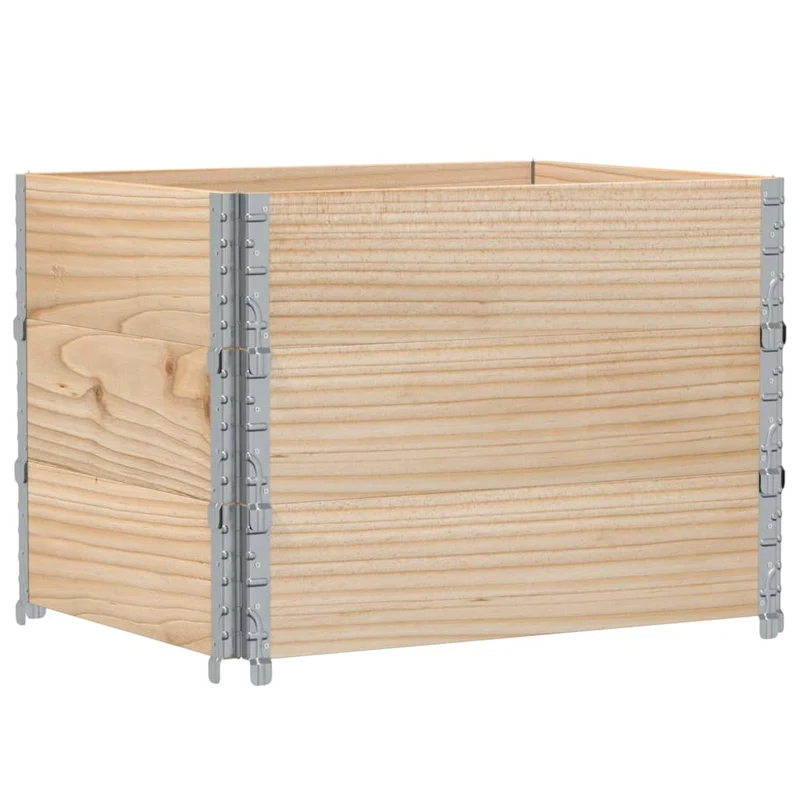 Jardinière bac lit surélevé plantes fleurs terrasse jardin 80 x 60 cm bois de pin massif marron 02_0037875