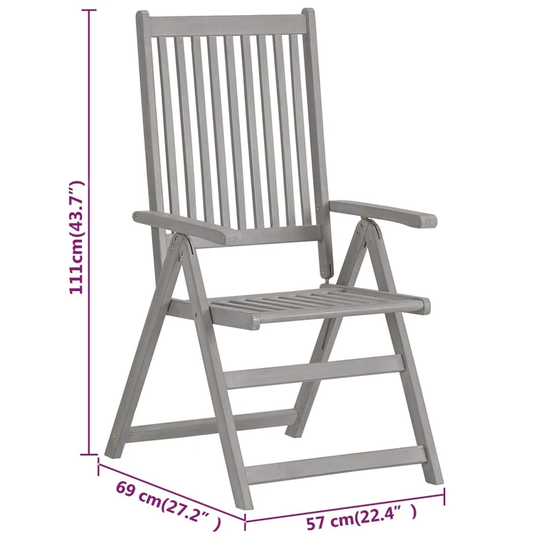 Ensemble de salle à manger de jardin meuble extérieur 7 pièces bois d'acacia solide 02_0013936