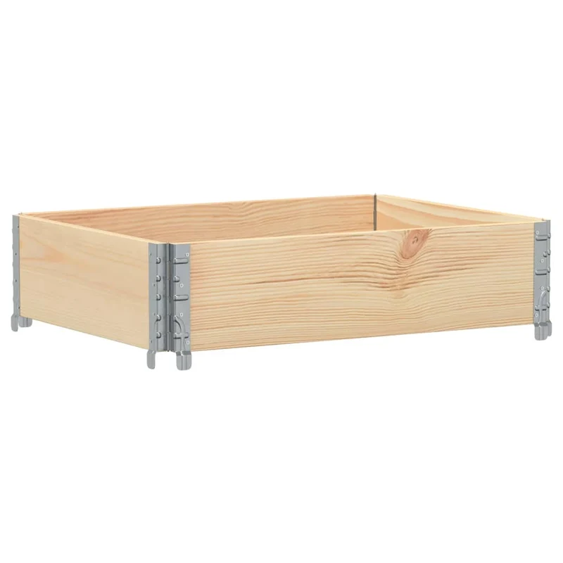 Jardinière bac lit surélevé plantes fleurs terrasse jardin 80 x 60 cm bois de pin massif marron 02_0037877