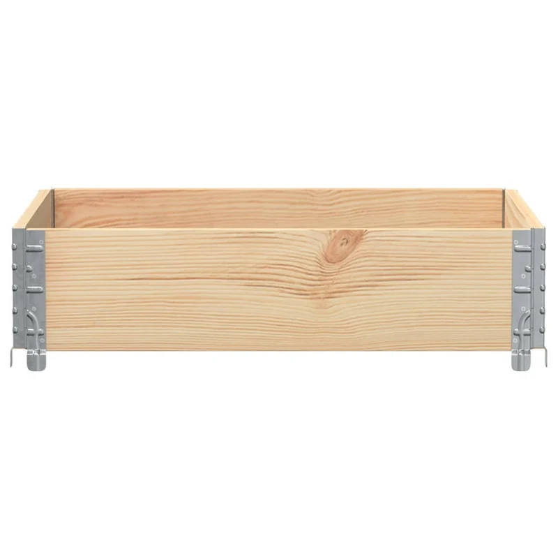 Jardinière bac lit surélevé plantes fleurs terrasse jardin 80 x 60 cm bois de pin massif marron 02_0037877