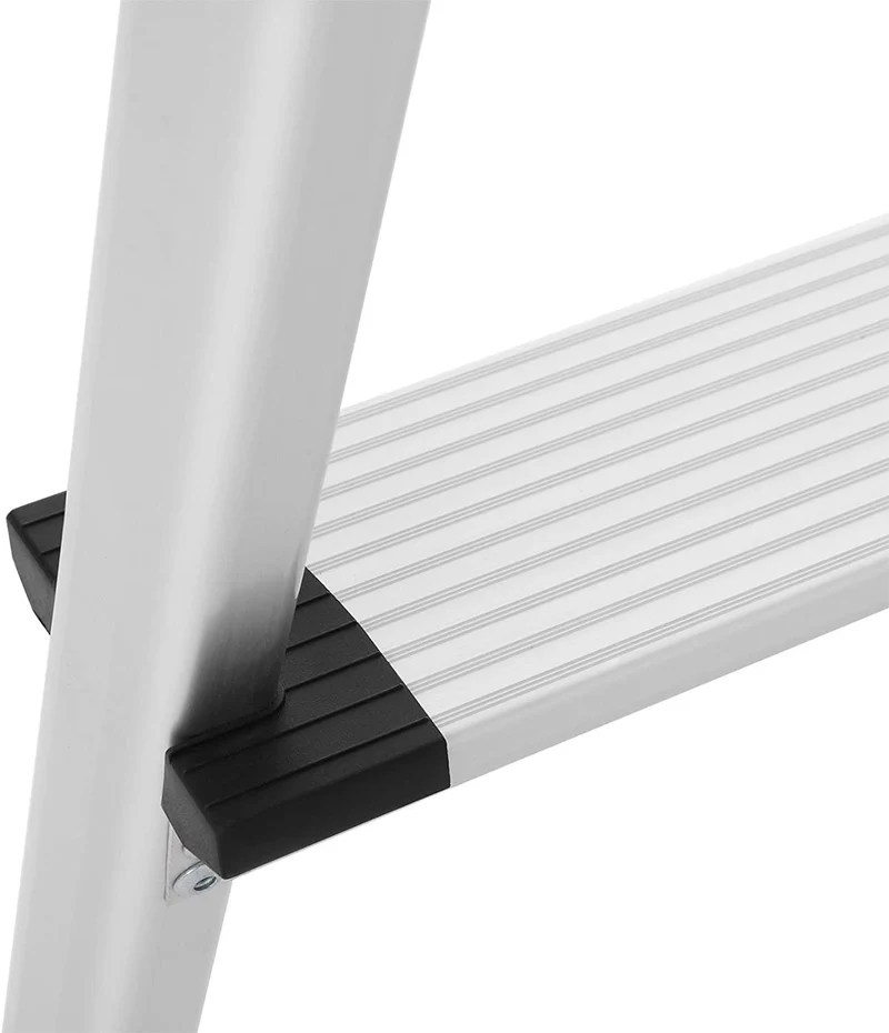 Échelle domestique pliable escabeau marchepied 3 niveaux en alu antidérapant capacité de charge 150 kg conforme aux normes 12_0000480