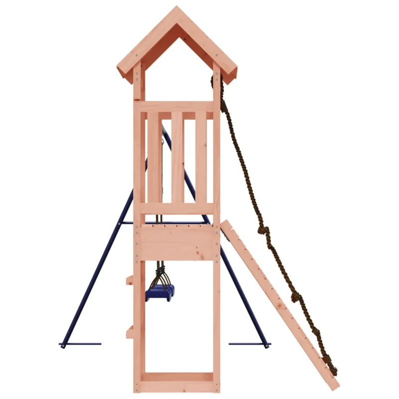 Aire de jeux d'extérieur balançoires toboggan portiques robuste jeux jardin 308 x 196 x 207 cm bois massif de douglas 02_0004715