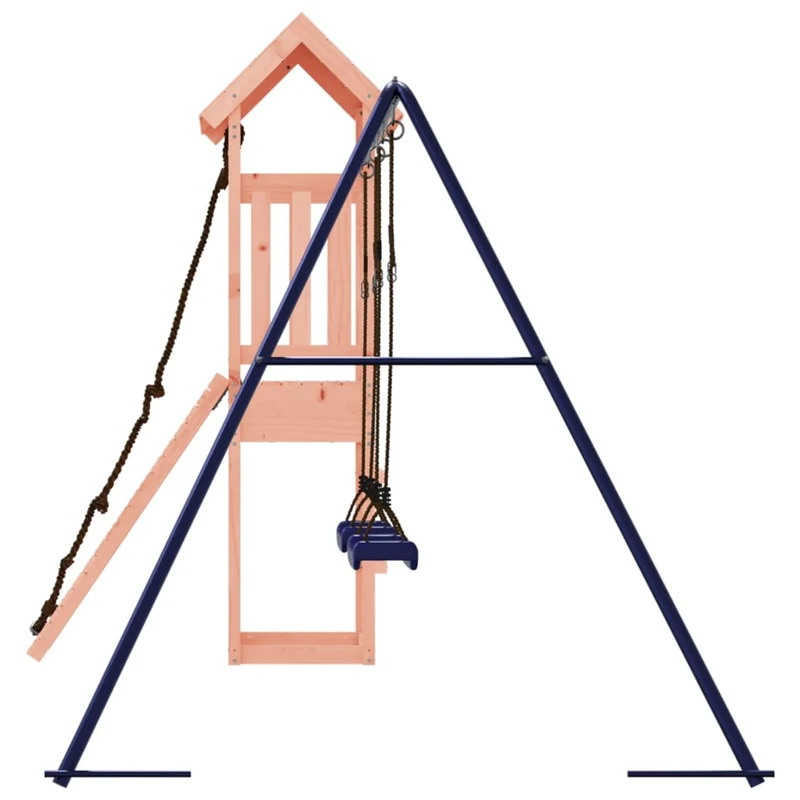 Aire de jeux d'extérieur balançoires toboggan portiques robuste jeux jardin 308 x 196 x 207 cm bois massif de douglas 02_0004715