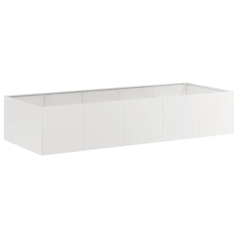Jardinière à plantes design moderne extérieure 200 x 80 x 40 cm profonde robuste en acier inoxydable 02_0051539