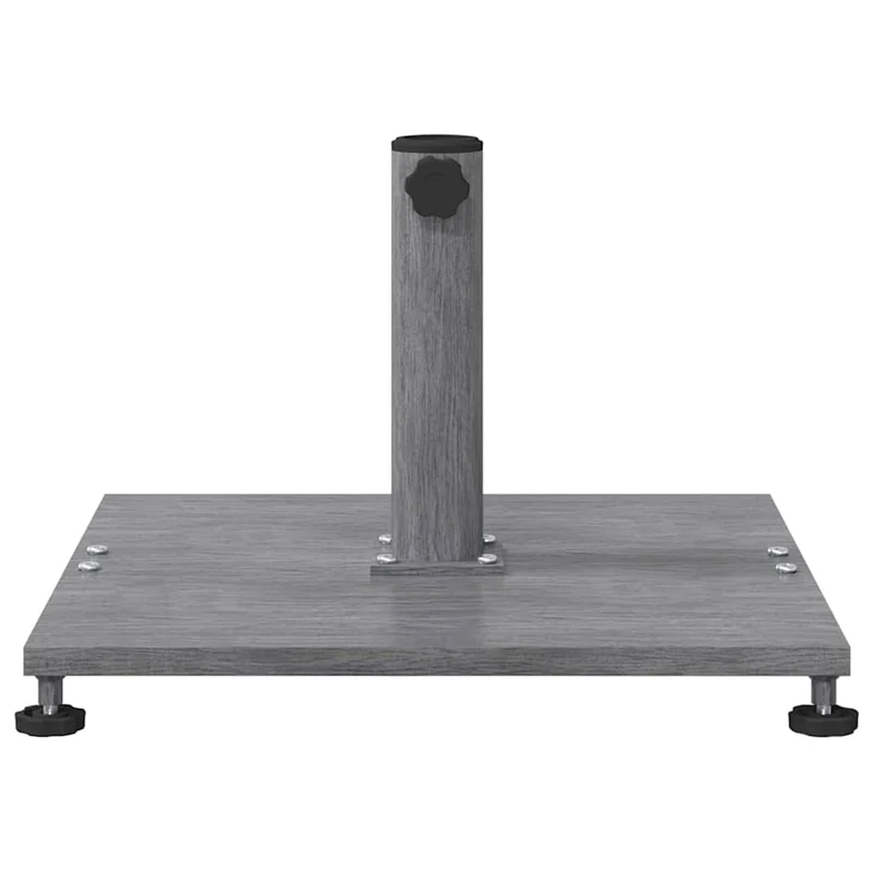 Base de parasol carré pratique stable 45 x 45 x 31 cm en acier aspect bois gris foncé 02_0058922