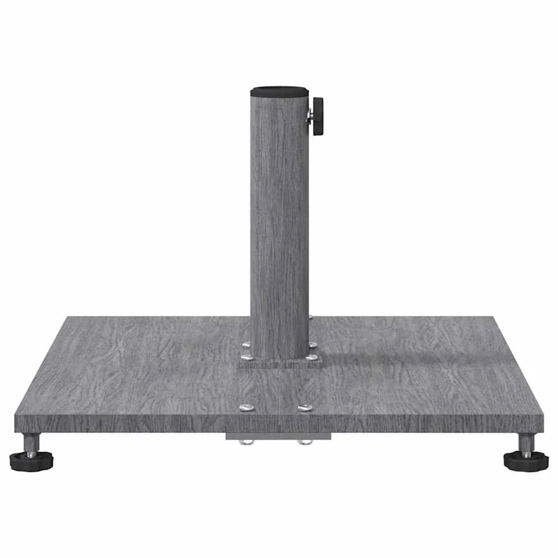 Base de parasol carré pratique stable 45 x 45 x 31 cm en acier aspect bois gris foncé 02_0058922