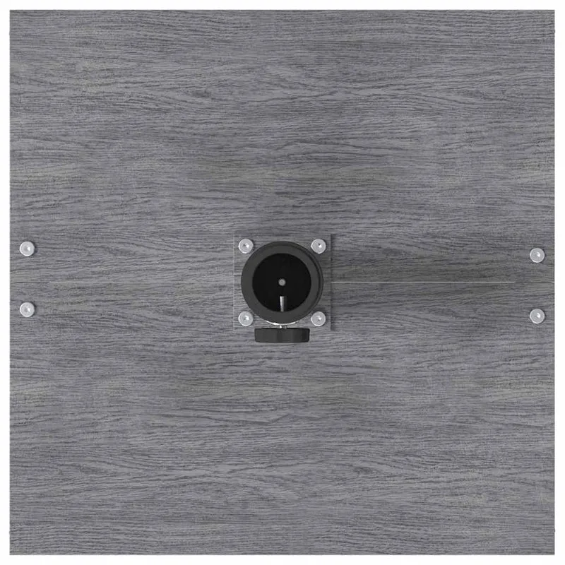 Base de parasol carré pratique stable 45 x 45 x 31 cm en acier aspect bois gris foncé 02_0058922