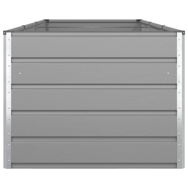 Jardinière design industrielle moderne 195 x 100 x 45 cm pour terrasse extérieur en acier galvanisé gris clair 02_0059210