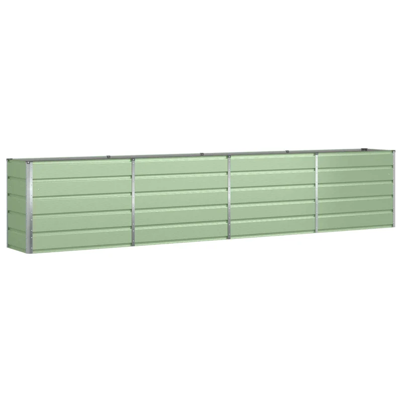 Jardinière design moderne extérieur 480 x 50 x 45 cm en acier galvanisé vert pastel 02_0059282