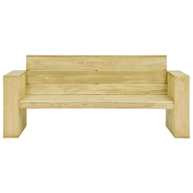 Banc de jardin meuble de patio d'extérieur terrasse avec coussins anthracite 179 x 76 x 76 cm pin imprégné 02_0011627
