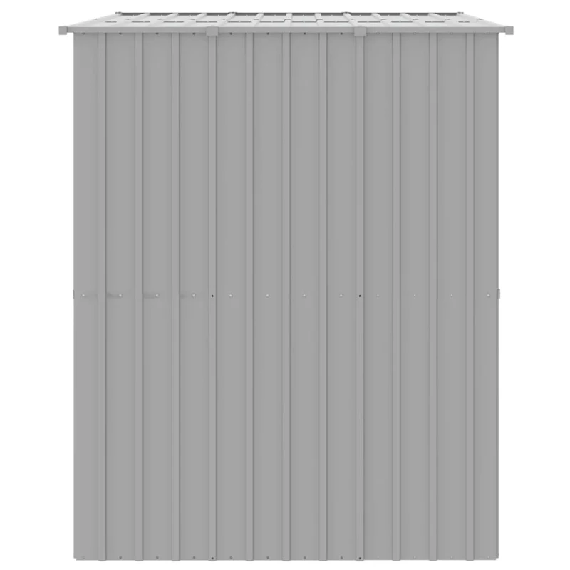 Niche pour chien avec toit clair acier galvanisé gris 02_0043531