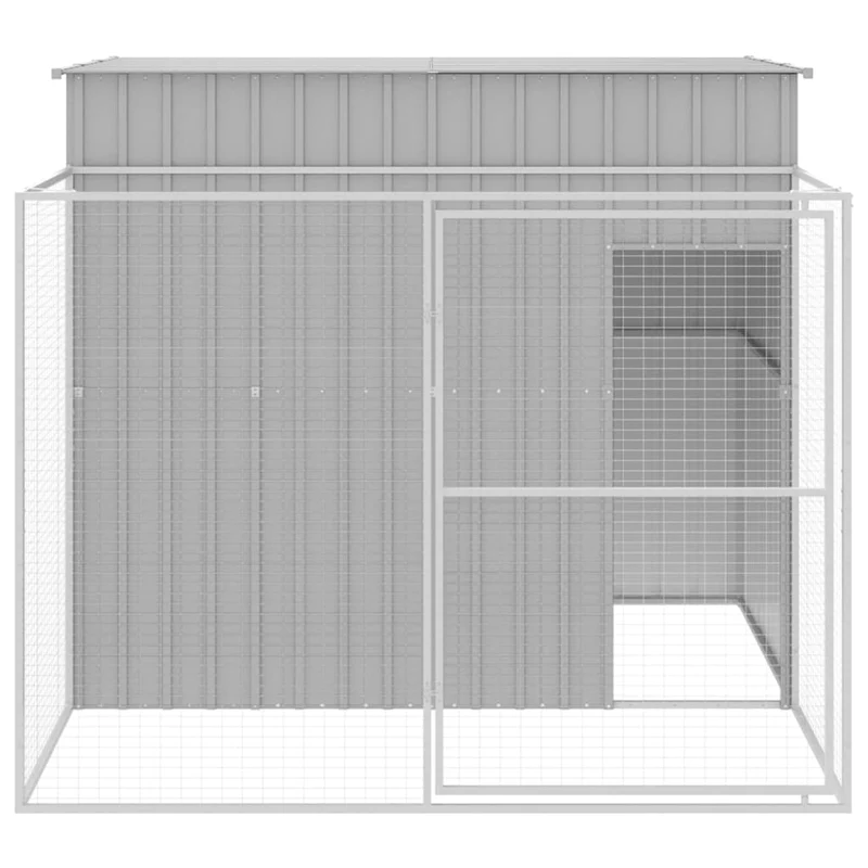 Niche pour chien avec cour clair 214 x 253 x 181 cm gris 02_0043506