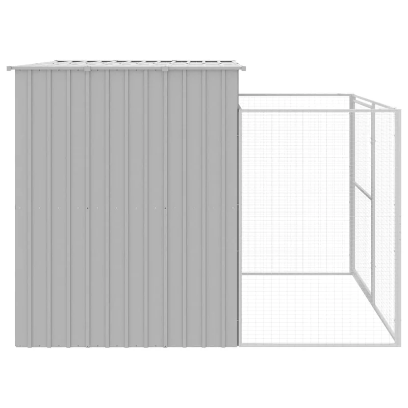 Niche pour chien avec cour clair 214 x 253 x 181 cm gris 02_0043506