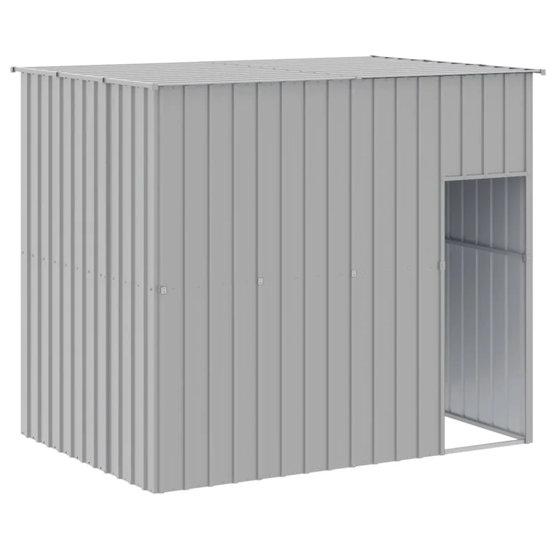 Niche pour chien avec cour clair 214 x 253 x 181 cm gris 02_0043506