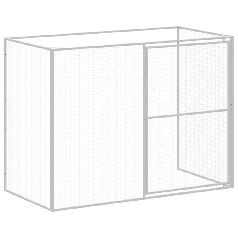 Niche pour chien avec cour clair 214 x 253 x 181 cm gris 02_0043506