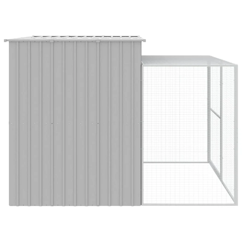Niche pour chien avec cour clair 214 x 253 x 181 cm gris 02_0043505