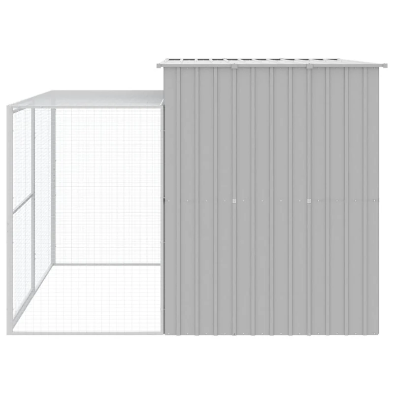 Niche pour chien avec cour clair 214 x 253 x 181 cm gris 02_0043505