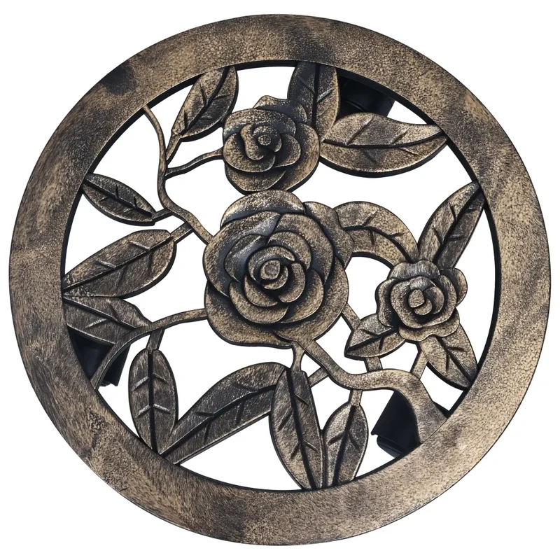 Lot de 6 chariots à plantes 30 x 7,5 cm avec roulettes pivotantes usage intérieur extérieur en plastique bronze 02_0045944